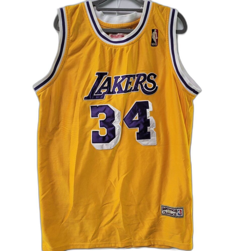 Mitchell & Ness Yellow Jersey O’Neal Los Angeles Lakers Hardwood Classic Size XL